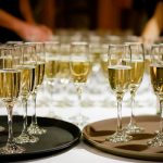 copas de cava de un catering